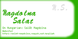 magdolna salat business card