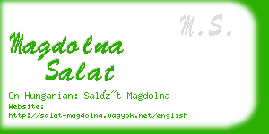 magdolna salat business card